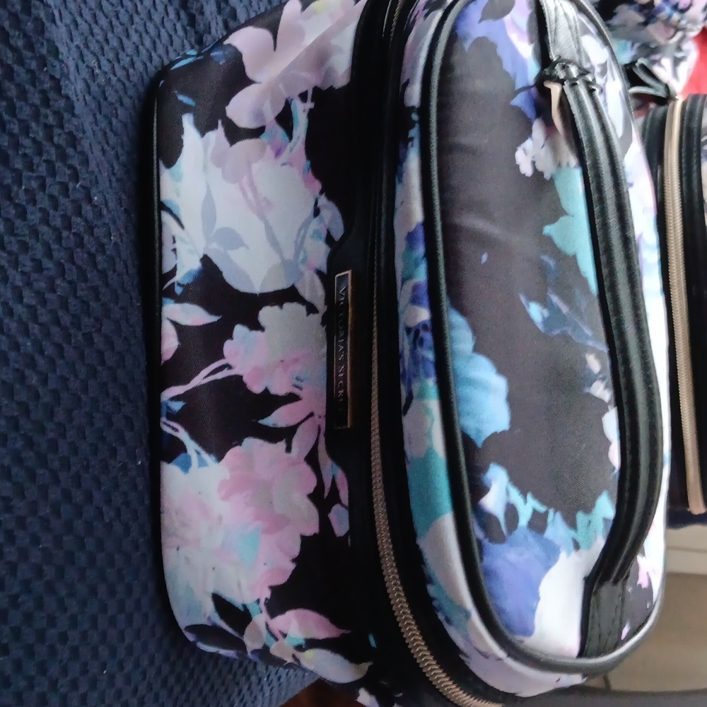 Victorias Secret Floral Noir Small Train Case